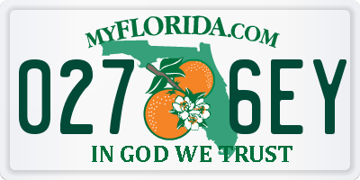 FL license plate 0276EY
