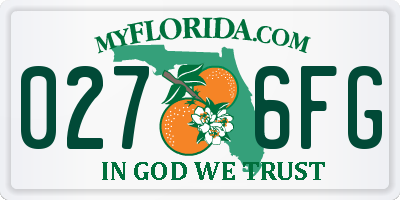 FL license plate 0276FG