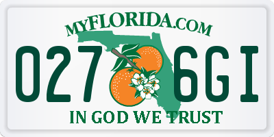 FL license plate 0276GI
