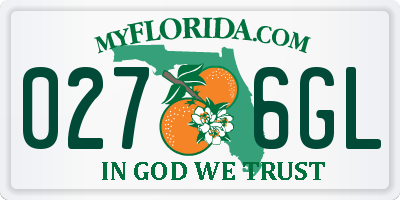 FL license plate 0276GL