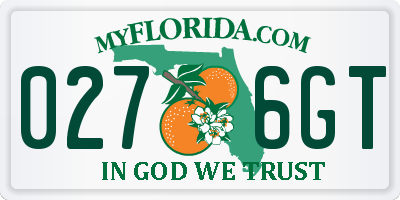 FL license plate 0276GT