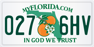 FL license plate 0276HV