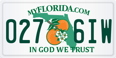 FL license plate 0276IW