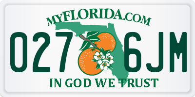 FL license plate 0276JM