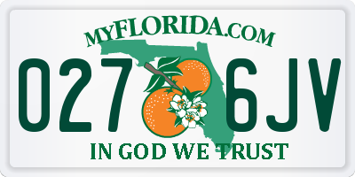 FL license plate 0276JV