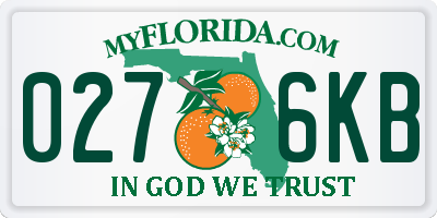 FL license plate 0276KB
