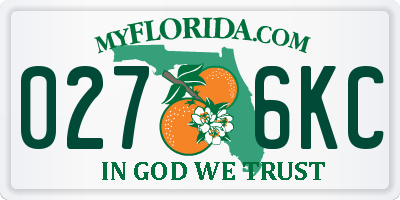 FL license plate 0276KC