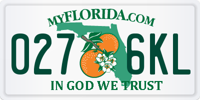 FL license plate 0276KL