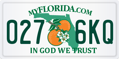 FL license plate 0276KQ