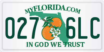FL license plate 0276LC