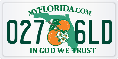 FL license plate 0276LD
