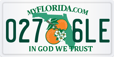 FL license plate 0276LE