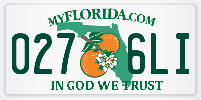 FL license plate 0276LI