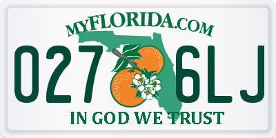 FL license plate 0276LJ