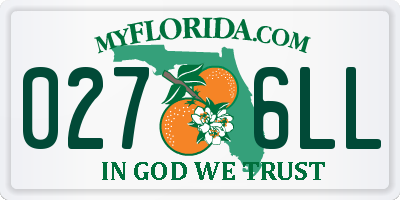 FL license plate 0276LL