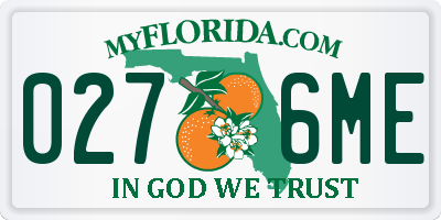 FL license plate 0276ME
