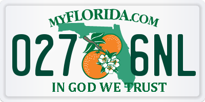 FL license plate 0276NL