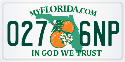 FL license plate 0276NP