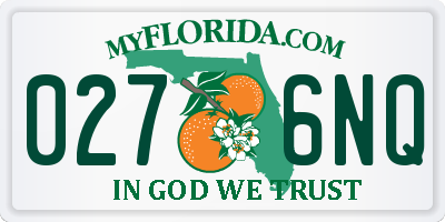 FL license plate 0276NQ