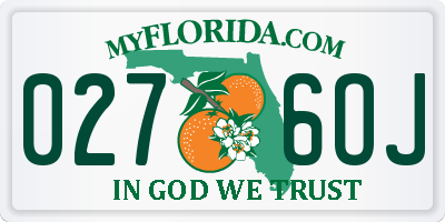 FL license plate 0276OJ