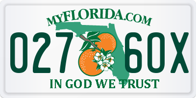 FL license plate 0276OX