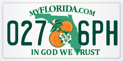 FL license plate 0276PH