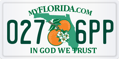 FL license plate 0276PP