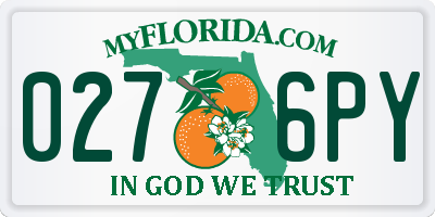 FL license plate 0276PY