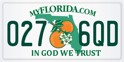 FL license plate 0276QD