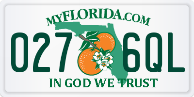 FL license plate 0276QL