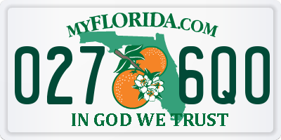 FL license plate 0276QO
