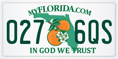 FL license plate 0276QS