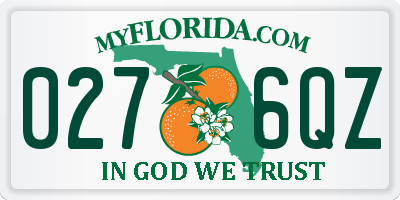 FL license plate 0276QZ
