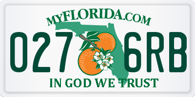 FL license plate 0276RB