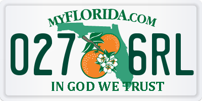FL license plate 0276RL