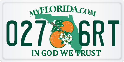 FL license plate 0276RT