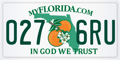 FL license plate 0276RU
