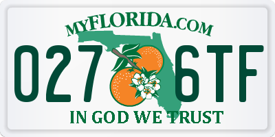 FL license plate 0276TF