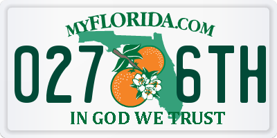 FL license plate 0276TH