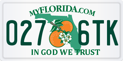 FL license plate 0276TK