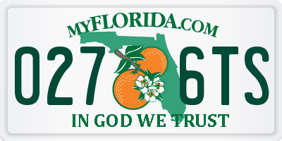 FL license plate 0276TS