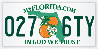 FL license plate 0276TY