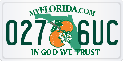 FL license plate 0276UC
