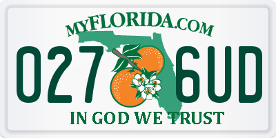 FL license plate 0276UD