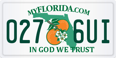 FL license plate 0276UI