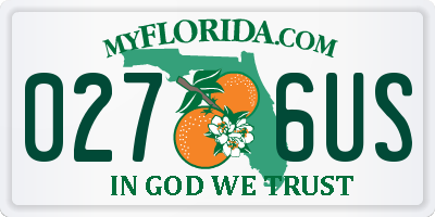 FL license plate 0276US