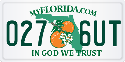 FL license plate 0276UT