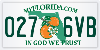 FL license plate 0276VB