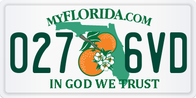 FL license plate 0276VD