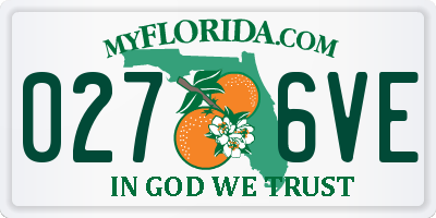 FL license plate 0276VE